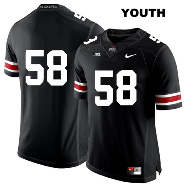 Ohio State Buckeyes Youth Joshua Alabi #58 White Number Black Authentic Nike No Name College NCAA Stitched Football Jersey AX19C51WW